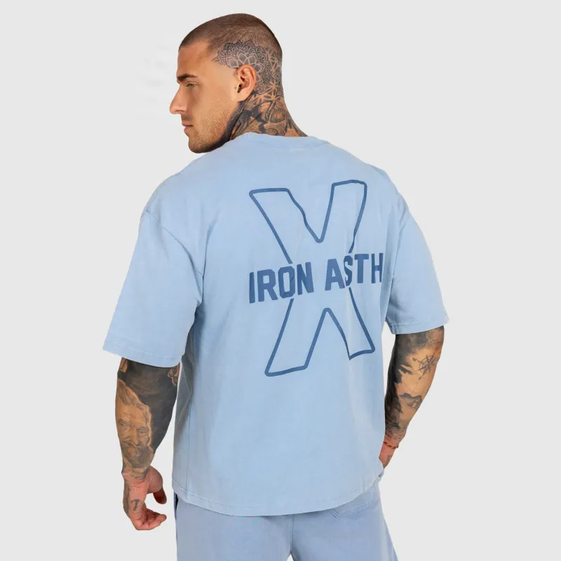 Pánská souprava Iron Aesthetics X Washed, modrá-10