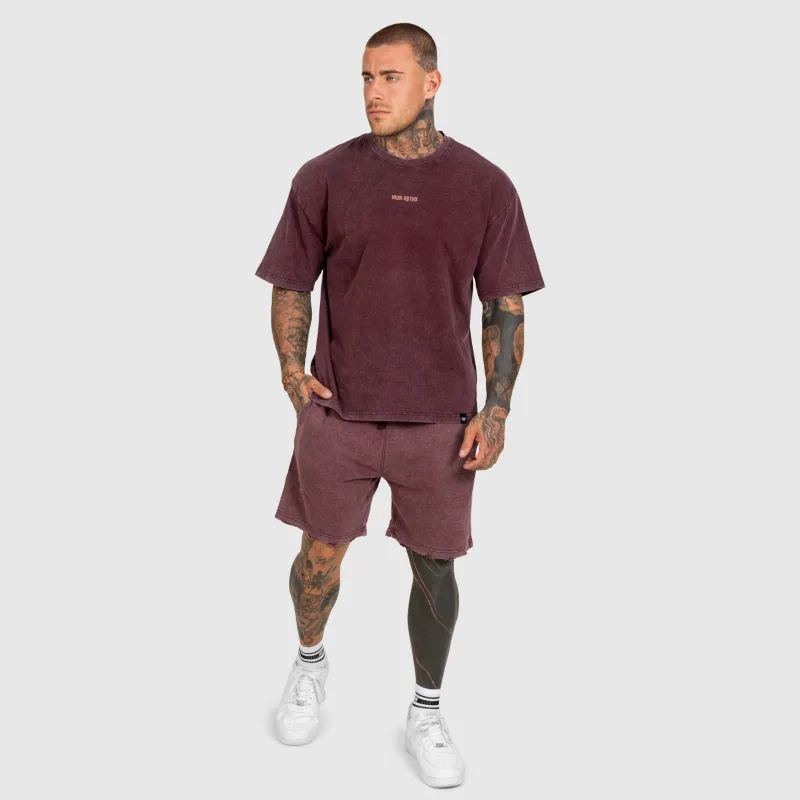 Pánská souprava Iron Aesthetics X Washed, burgundy-3