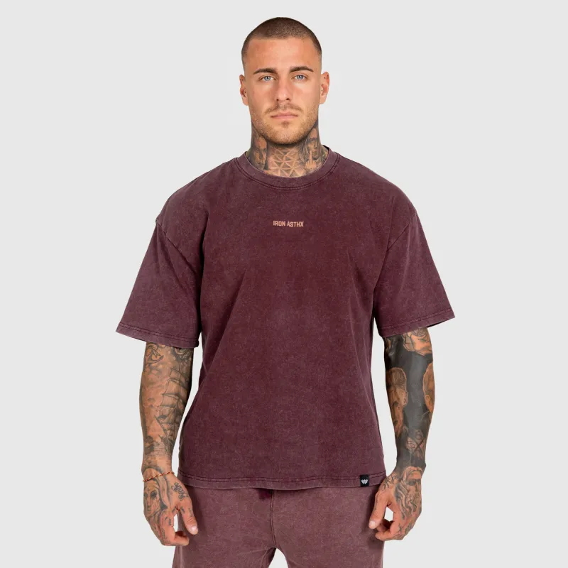 Pánská souprava Iron Aesthetics X Washed, burgundy-5