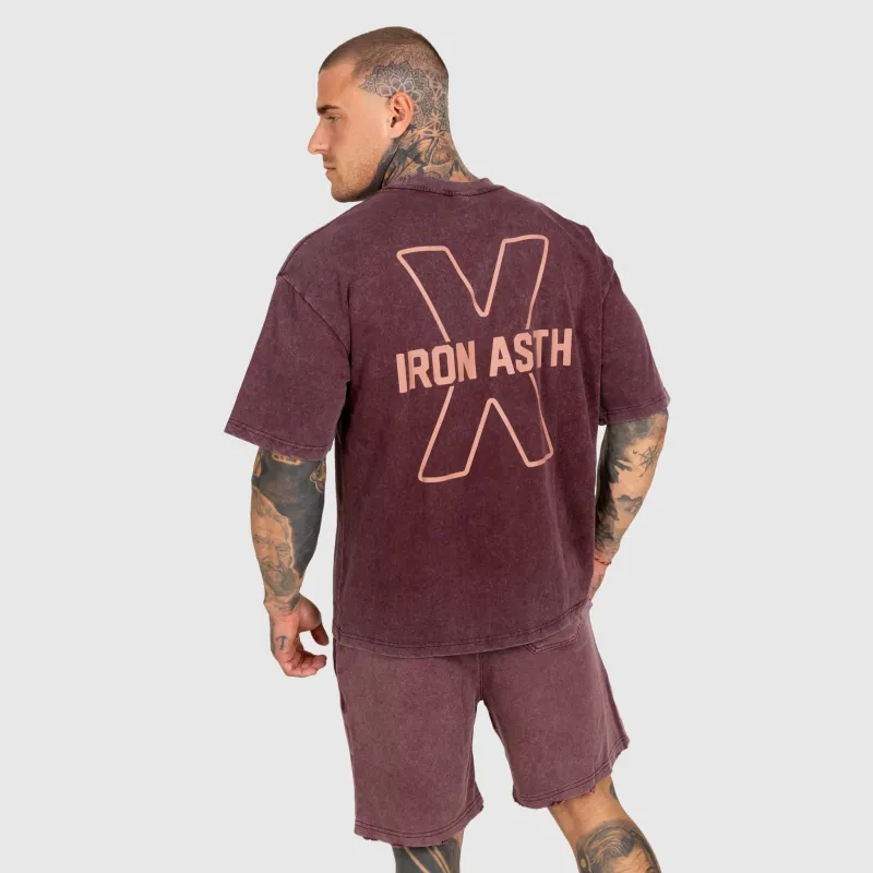 Pánská souprava Iron Aesthetics X Washed, burgundy-7