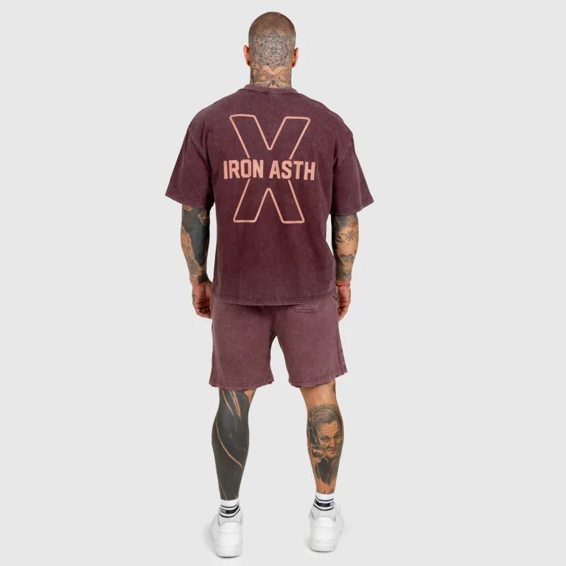 Pánská souprava Iron Aesthetics X Washed, burgundy-10