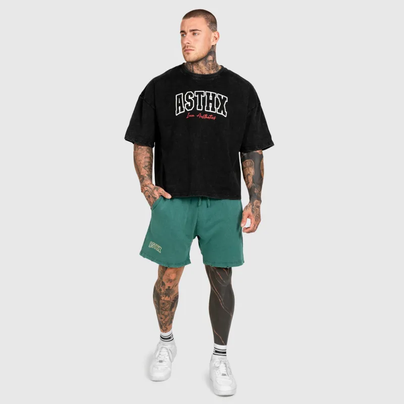 Pánské kraťasy Iron Aesthetics ASTHX, washed green-12
