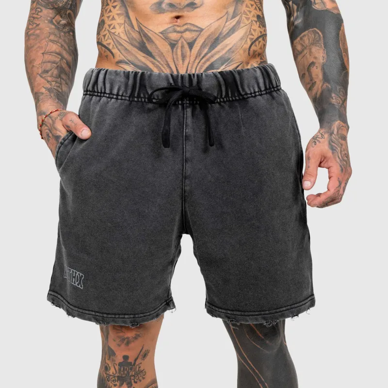 Pánské kraťasy Iron Aesthetics ASTHX, washed black-3