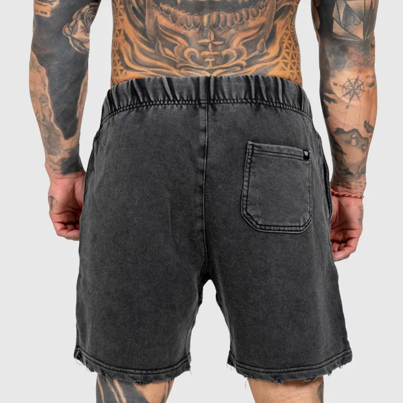Pánské kraťasy Iron Aesthetics ASTHX, washed black-4