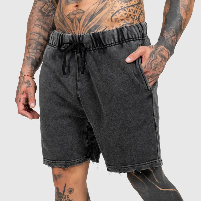 Pánské kraťasy Iron Aesthetics ASTHX, washed black-5