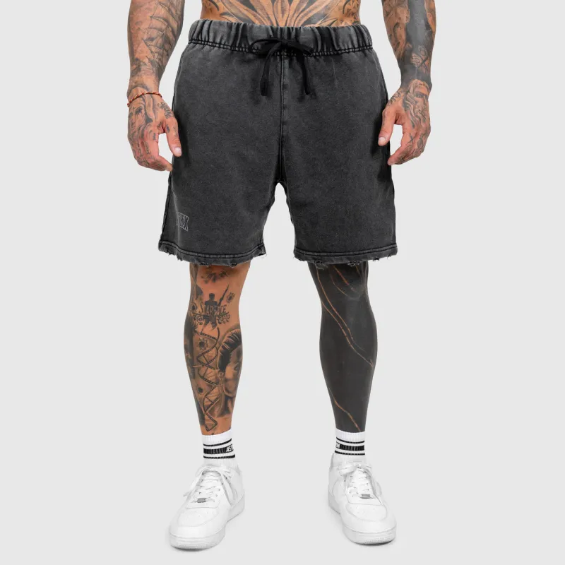 Pánské kraťasy Iron Aesthetics ASTHX, washed black-6