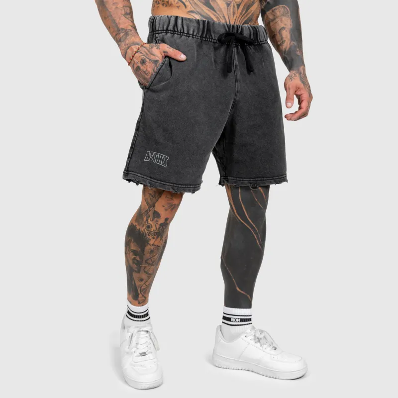 Pánské kraťasy Iron Aesthetics ASTHX, washed black-1