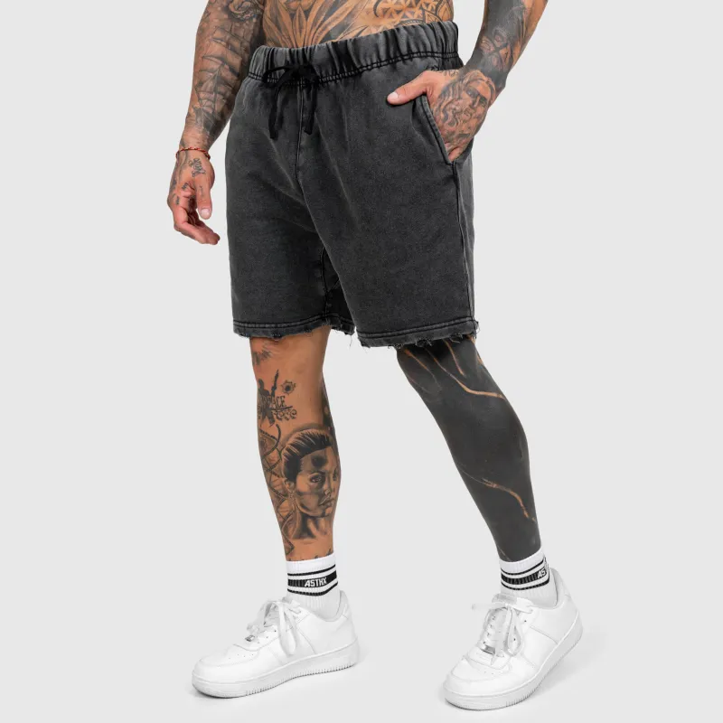 Pánské kraťasy Iron Aesthetics ASTHX, washed black-7