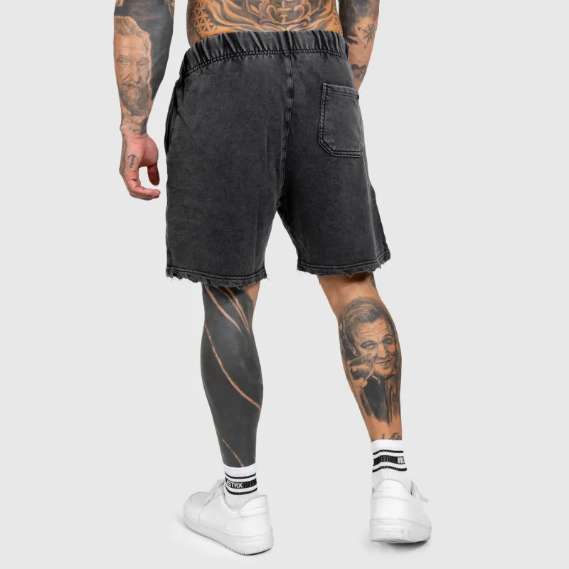 Pánské kraťasy Iron Aesthetics ASTHX, washed black-8