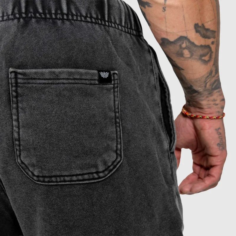Pánské kraťasy Iron Aesthetics ASTHX, washed black-13
