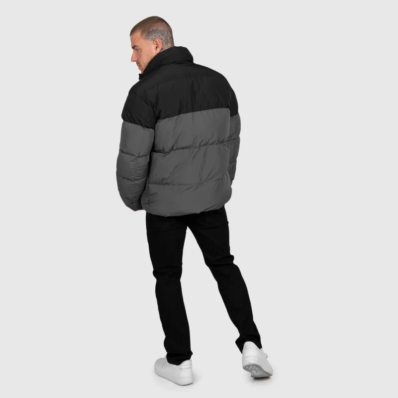 Pánská bunda Iron Aesthetics Block Puffer, black/grey-13