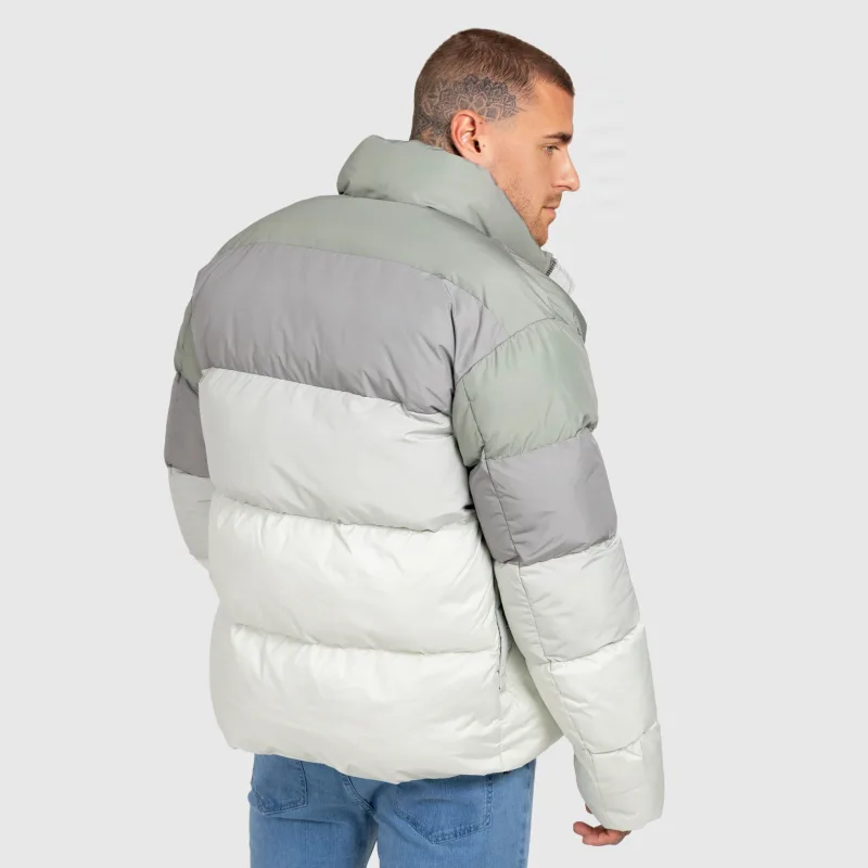 Pánská bunda Iron Aesthetics Block Puffer, green-6