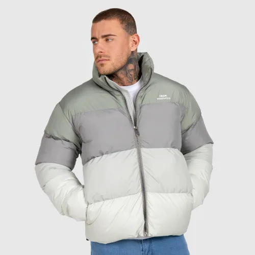 Pánská bunda Iron Aesthetics Block Puffer, green