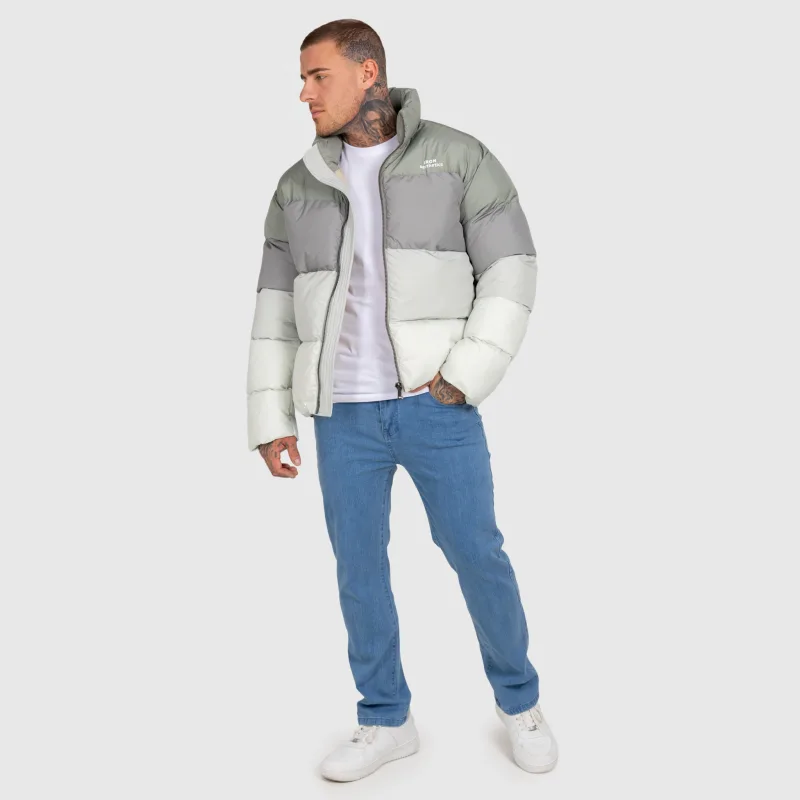 Pánská bunda Iron Aesthetics Block Puffer, green-12