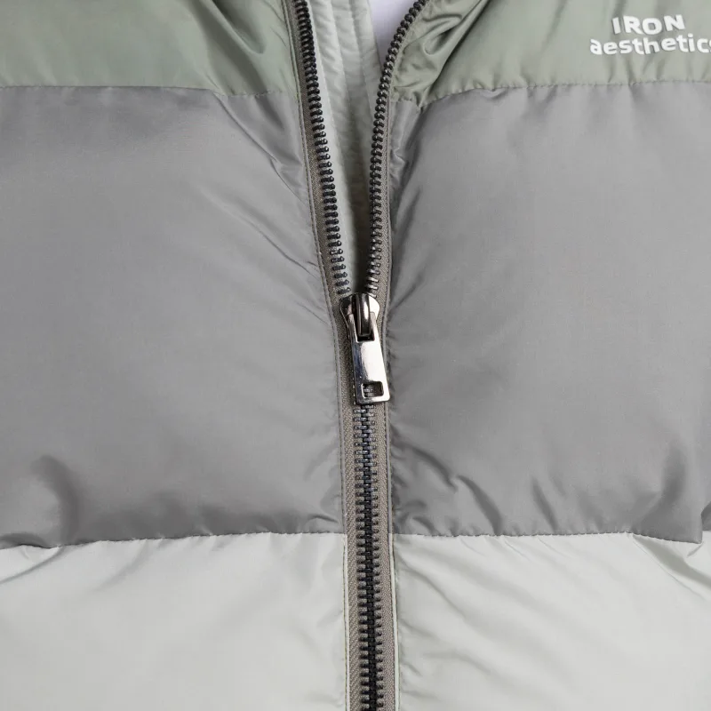 Pánská bunda Iron Aesthetics Block Puffer, green-10