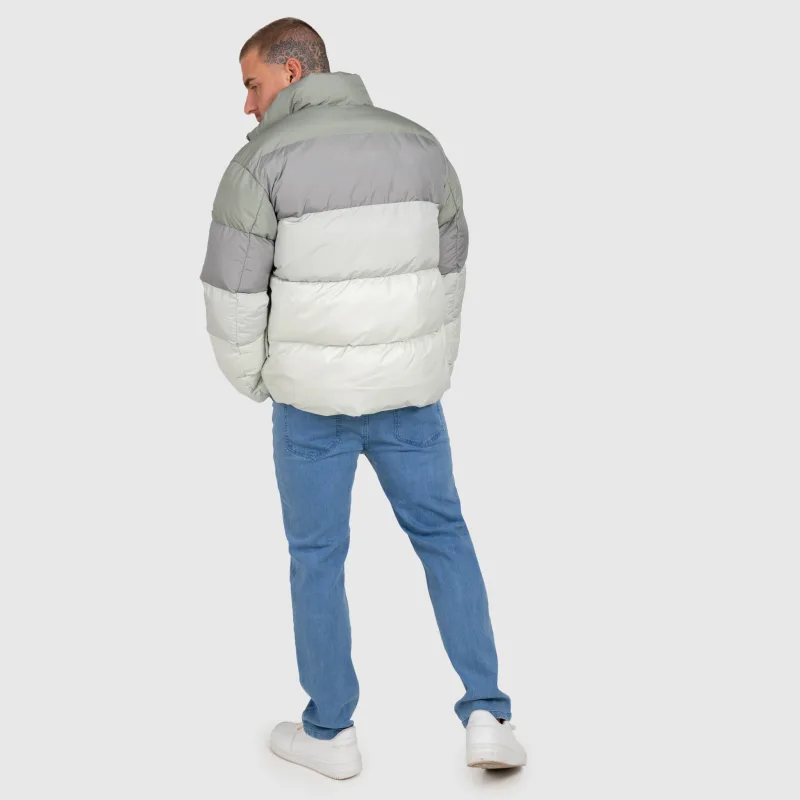 Pánská bunda Iron Aesthetics Block Puffer, green-13