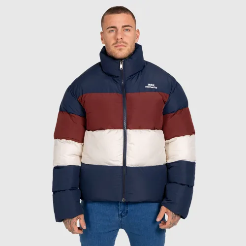 Pánská bunda Iron Aesthetics Block Puffer, navy