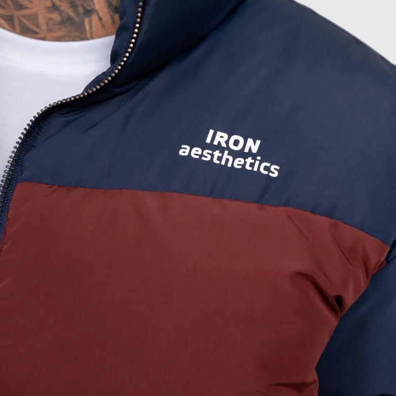 Pánská bunda Iron Aesthetics Block Puffer, navy-9