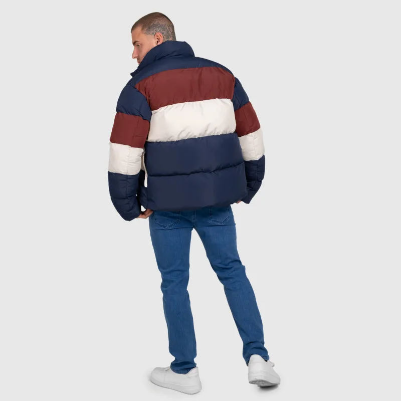 Pánská bunda Iron Aesthetics Block Puffer, navy-13