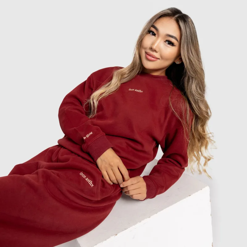Dámská mikina Iron Aesthetics Lift & Glow, brick red-9