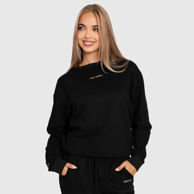 Dámská mikina Iron Aesthetics Lift & Glow, black-3
