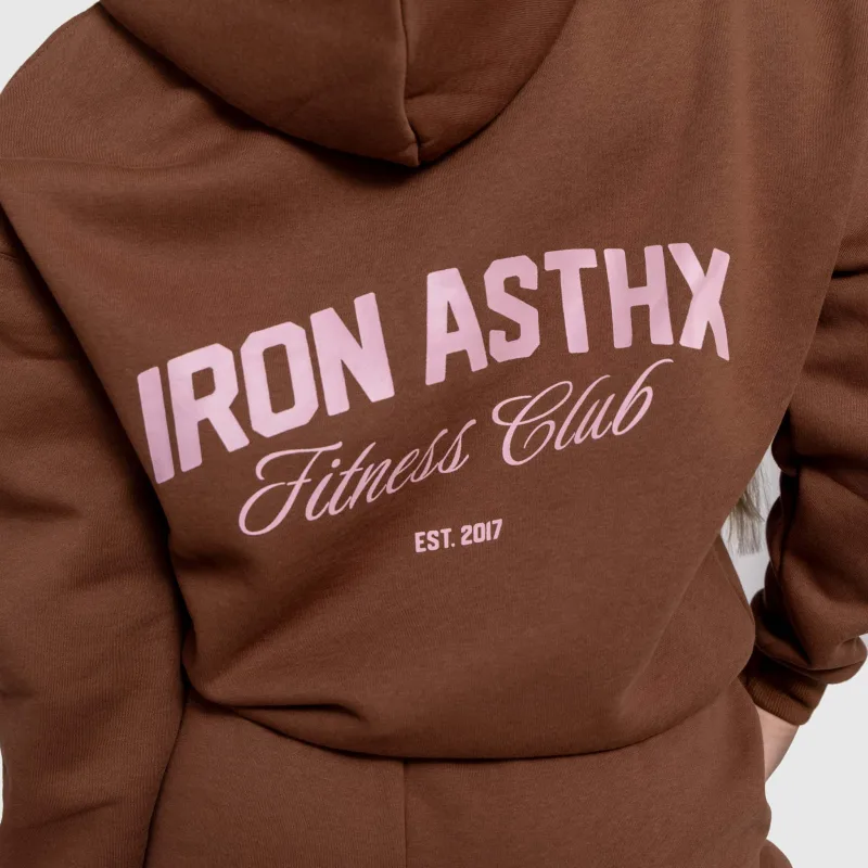 Dámská mikina Iron Aesthetics Fitness Club, hnědá-6