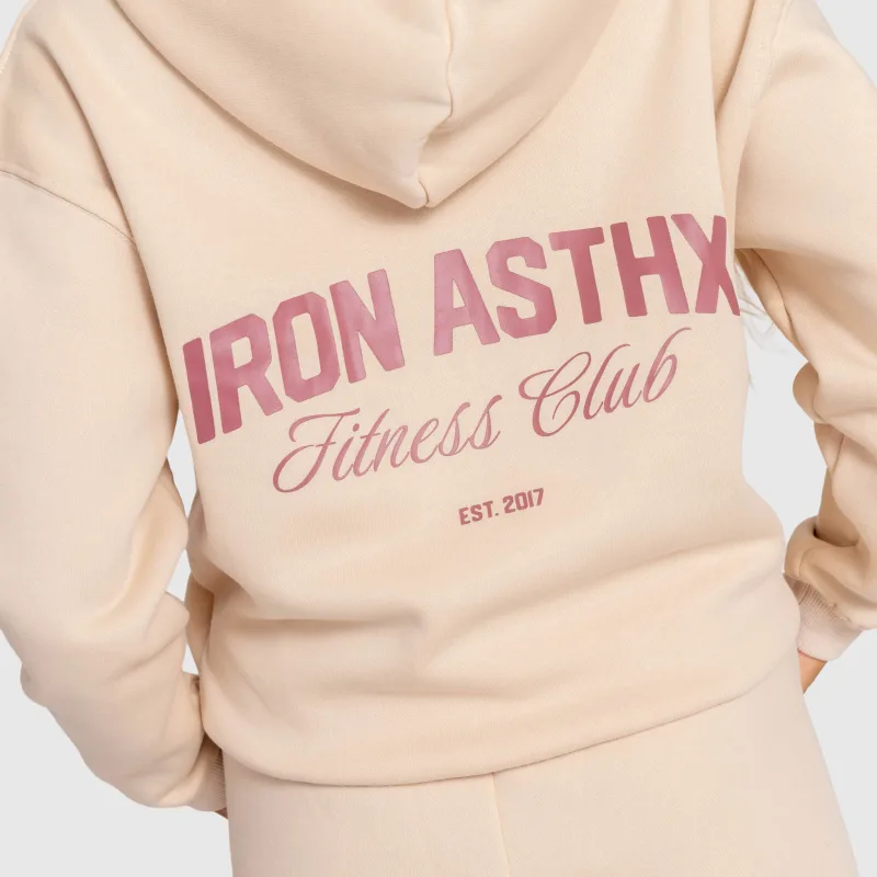 Dámská mikina Iron Aesthetics Fitness Club, béžová-5