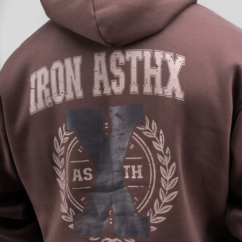 Pánská tepláková souprava Iron Aesthetics X-Society, hnědá-10