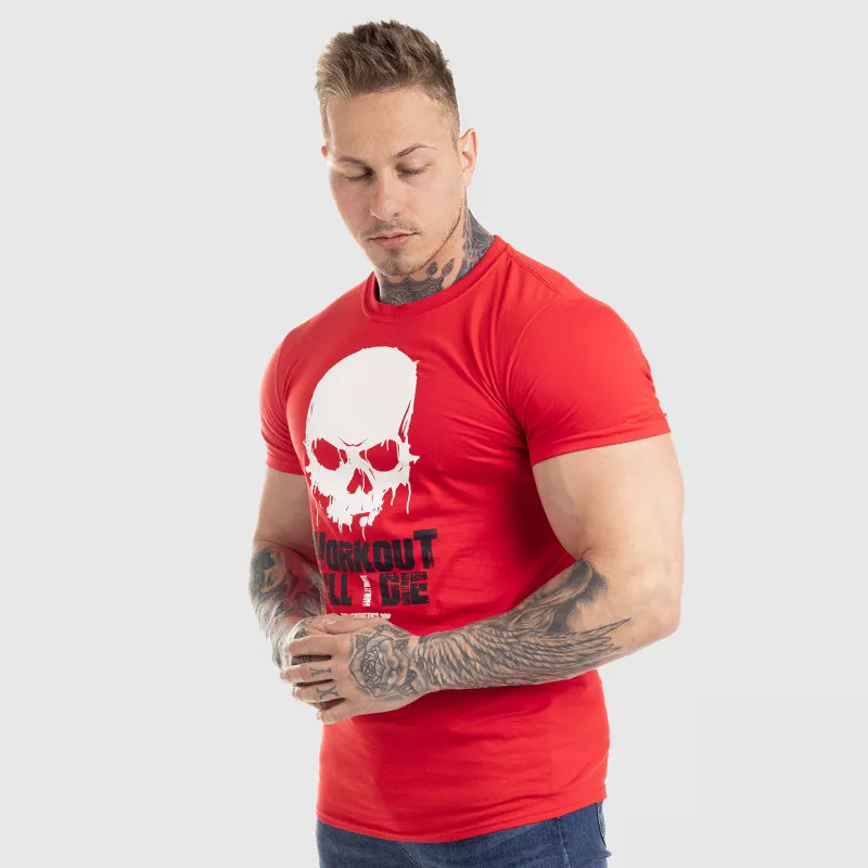Ultrasoft tričko Workout Till I Die, červené-3