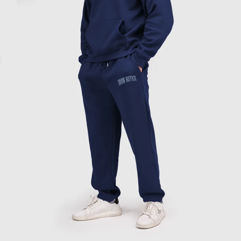 Pánské tepláky Iron Aesthetics X-Society, navy-2