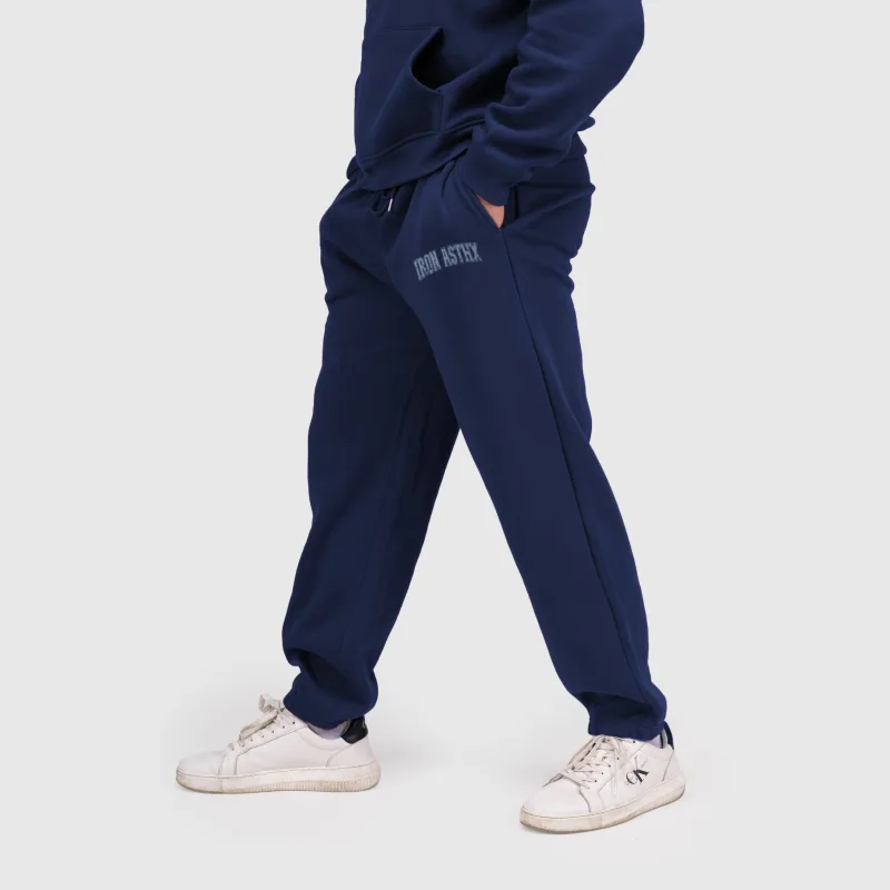 Pánské tepláky Iron Aesthetics X-Society, navy-3