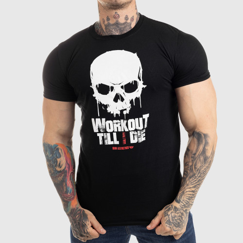 Ultrasoft tričko Workout Till I Die, černé