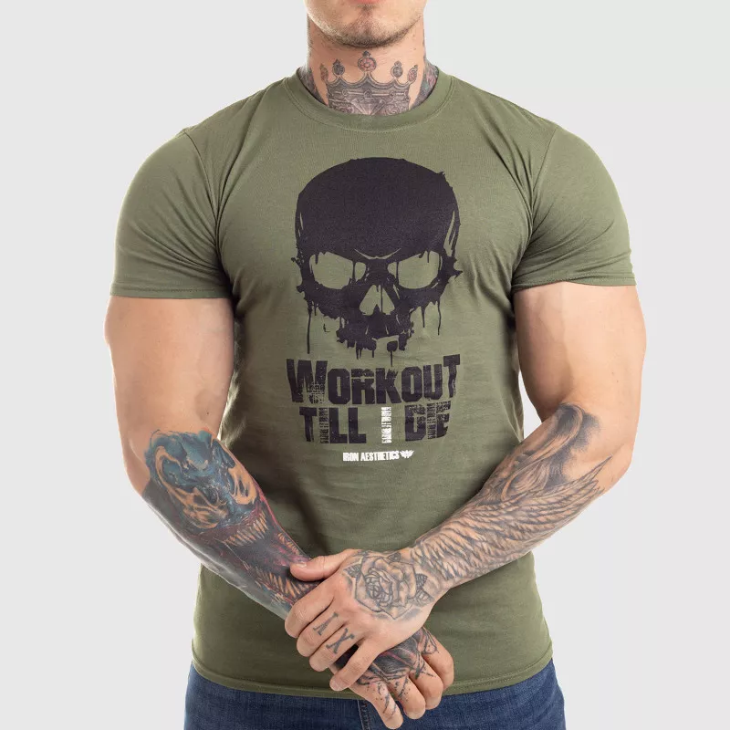 Ultrasoft tričko Workout Till I Die, zelené-2