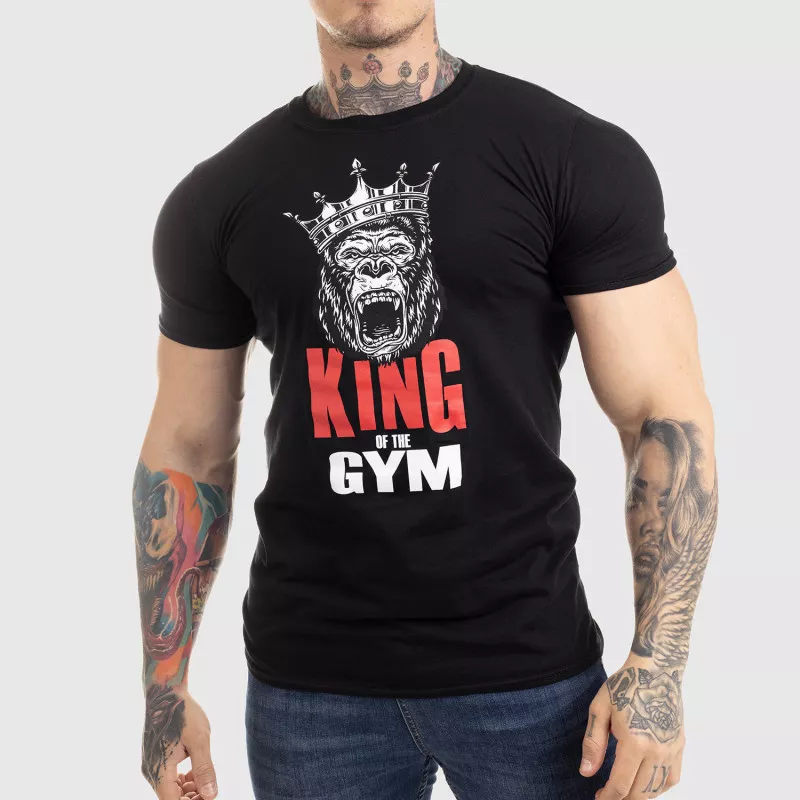 Ultrasoft tričko Iron Aesthetics King of the Gym, černé-1
