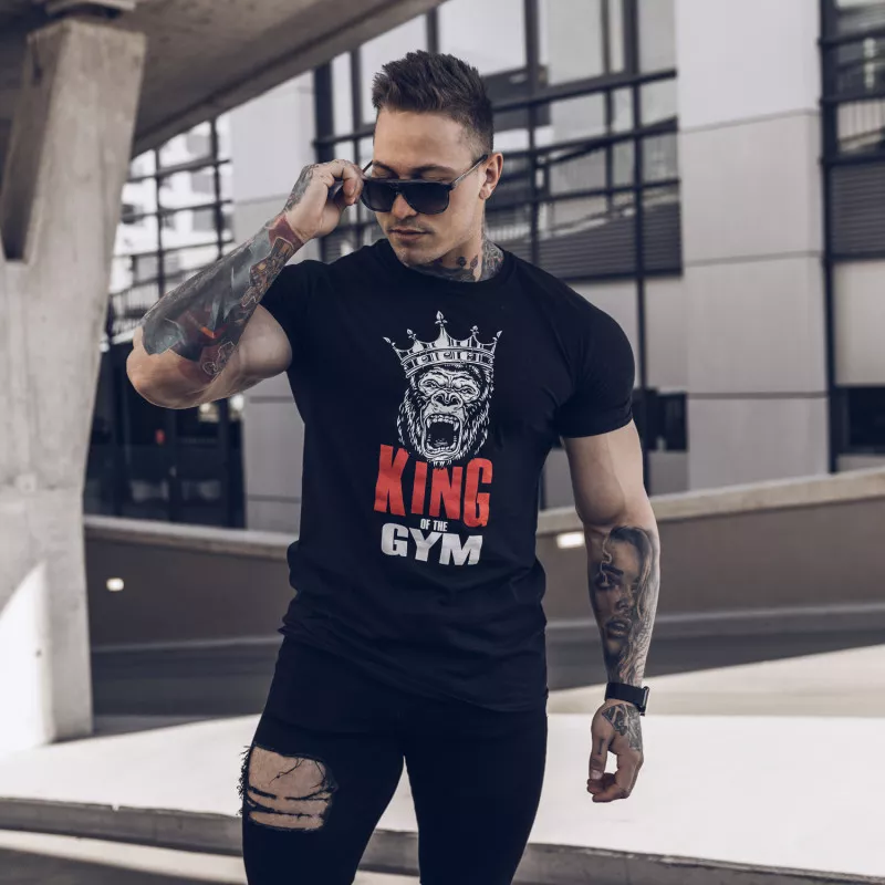 Ultrasoft tričko Iron Aesthetics King of the Gym, černé-3
