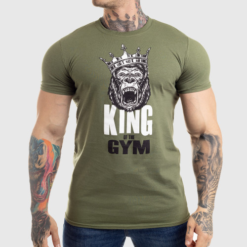 Ultrasoft tričko Iron Aesthetics King of the Gym, zelené
