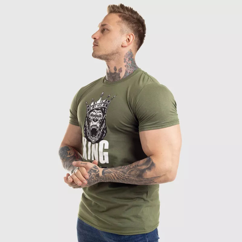 Ultrasoft tričko Iron Aesthetics King of the Gym, zelené-4