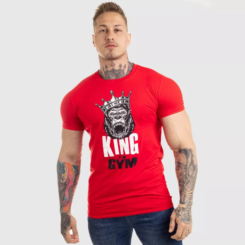 Ultrasoft tričko Iron Aesthetics King of the Gym, červené-3