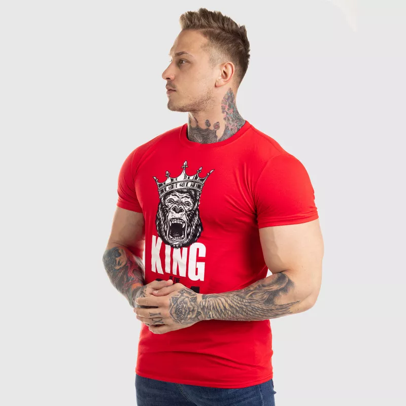 Ultrasoft tričko Iron Aesthetics King of the Gym, červené-4