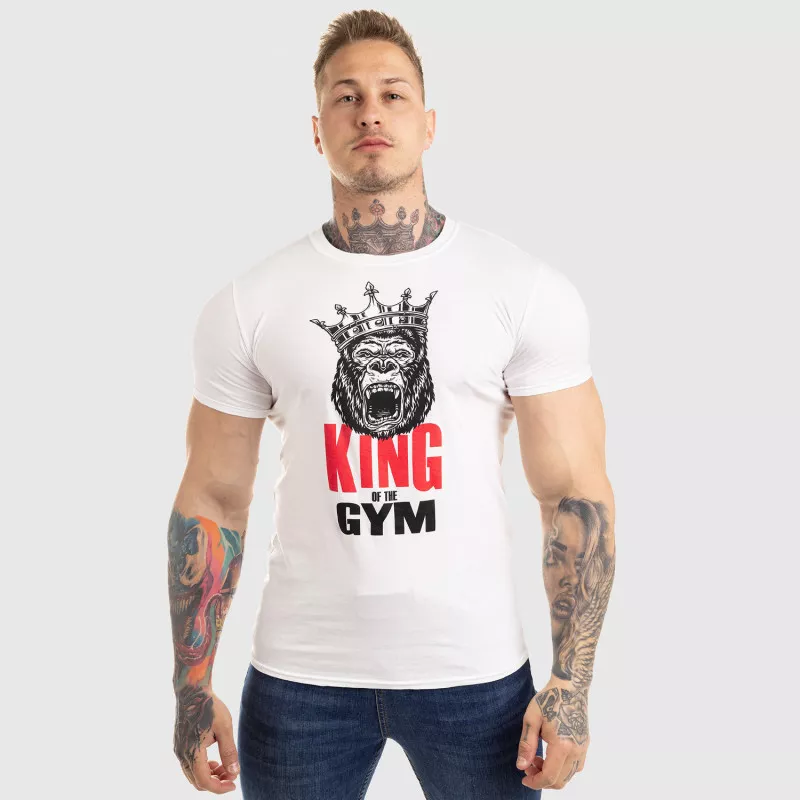 Ultrasoft tričko Iron Aesthetics King of the Gym, bílé-3