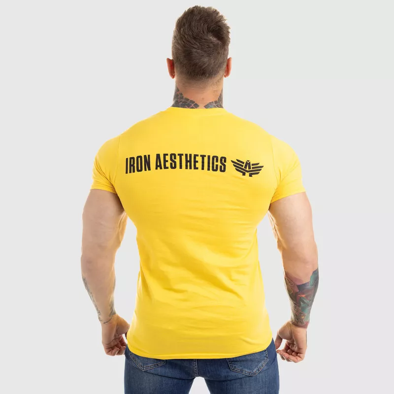 Ultrasoft tričko Iron Aesthetics King of the Gym, žluté-2