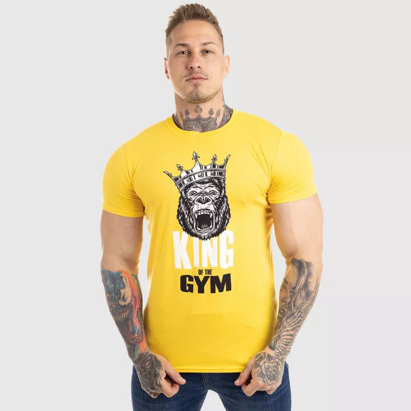 Ultrasoft tričko Iron Aesthetics King of the Gym, žluté-3