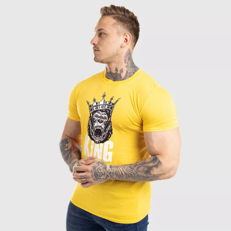 Ultrasoft tričko Iron Aesthetics King of the Gym, žluté-4