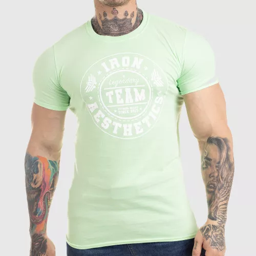 Pánské fitness tričko Iron Aesthetics Circle Star, mentolově zelená