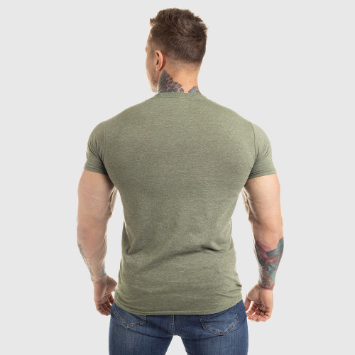 Pánské fitness tričko Iron Aesthetics Circle Star, vojenská zelená