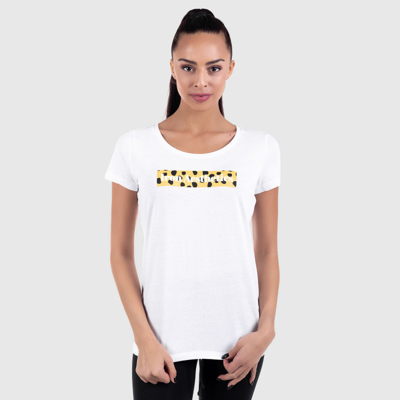 Dámske fitness tričko Iron Aesthetics Light Gepard, bílé-8