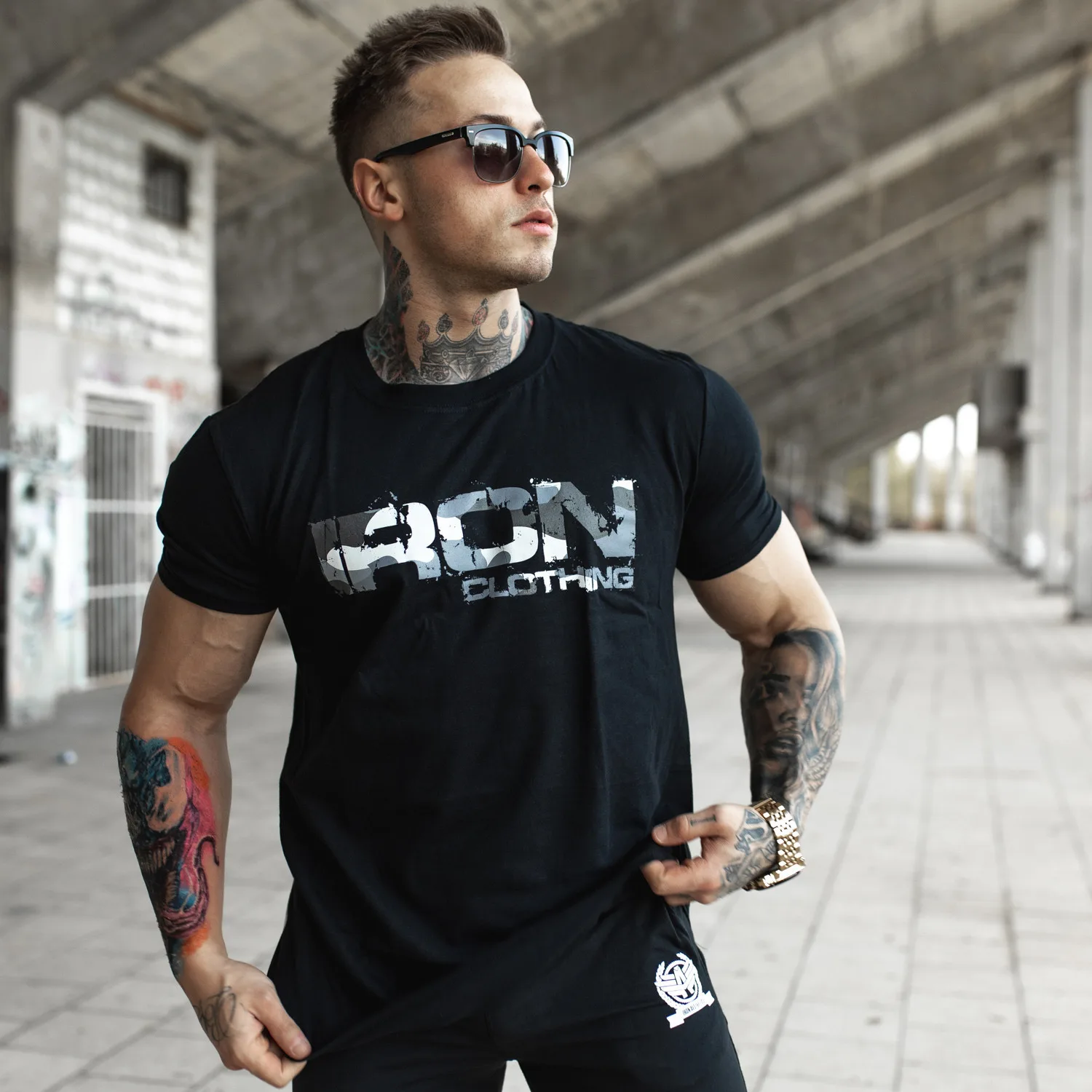 UltraSoft tričko Iron Camo Style, černé-4