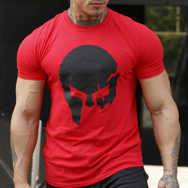 Ultrasoft tričko Iron Aesthetics Skull, červené-3