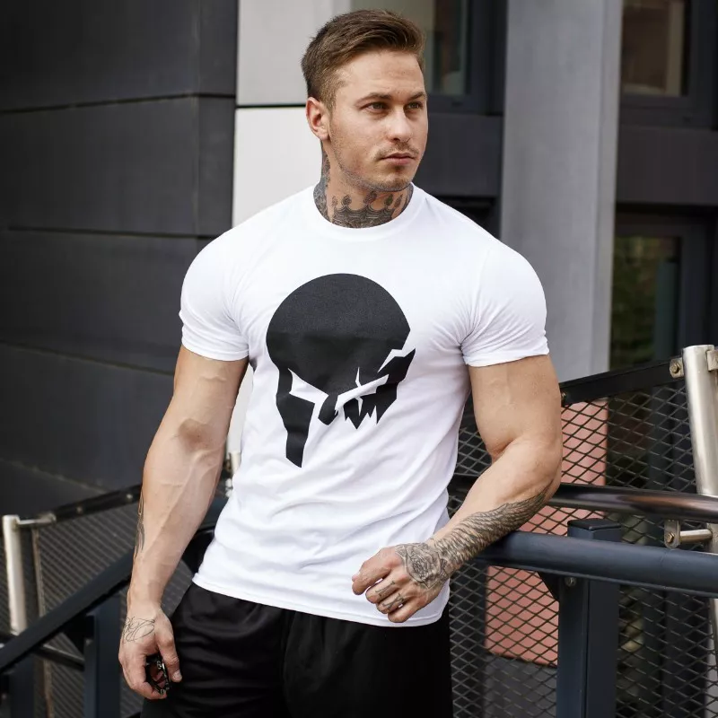 Ultrasoft tričko Iron Aesthetics Skull, bílé-1