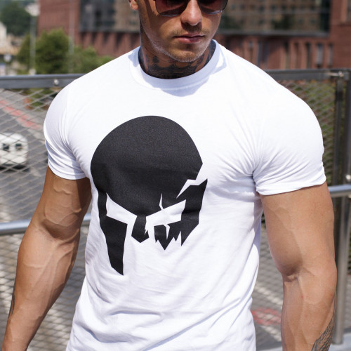 Ultrasoft tričko Iron Aesthetics Skull, bílé